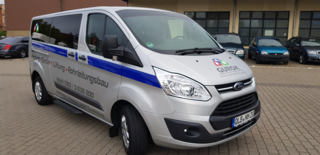 Fahrzeugbeschriftung Firma Gurok :: Heizung, Sanitär, Lüftung 
