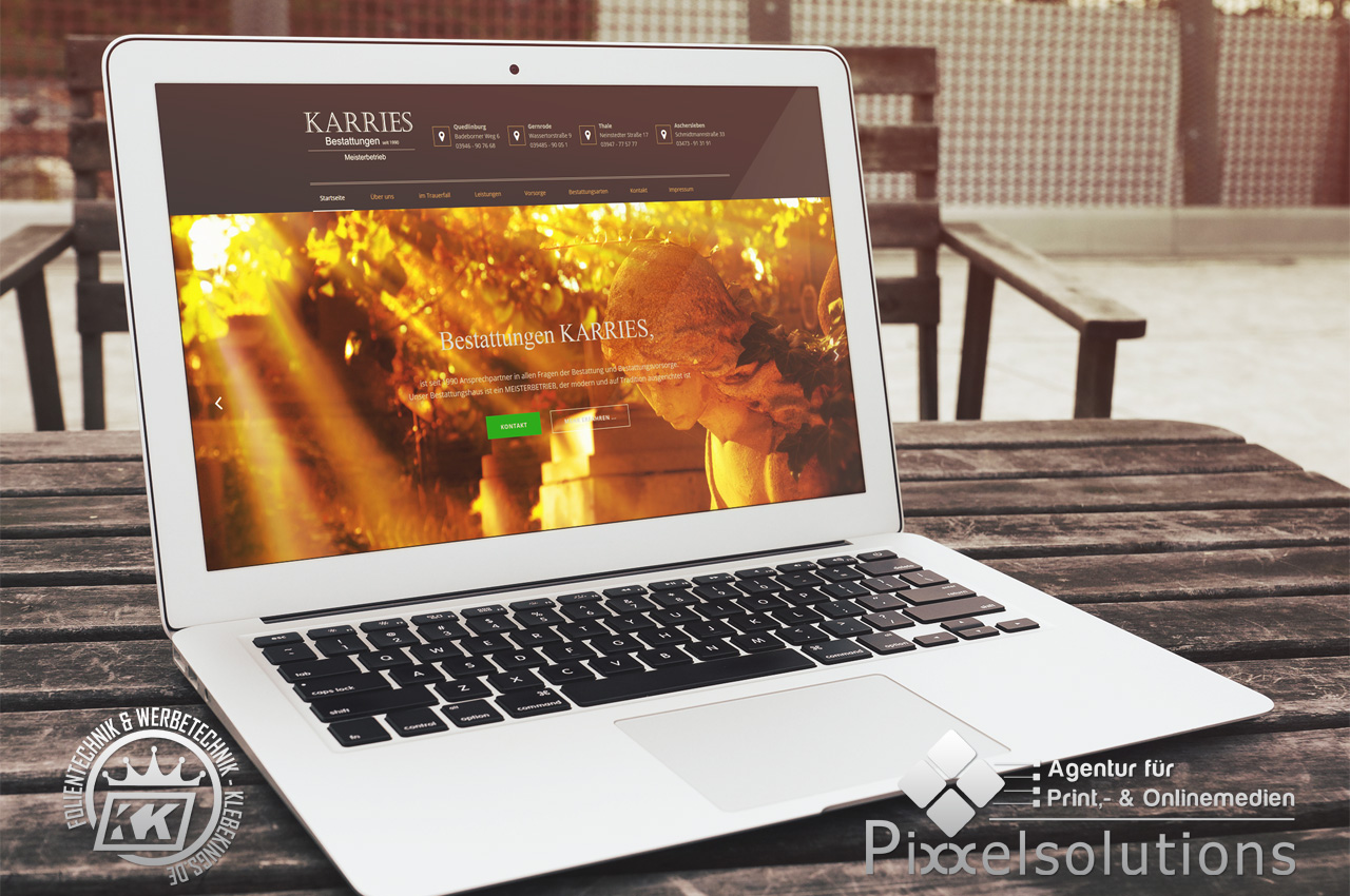 Webdesign - Bestattungshaus Karries
