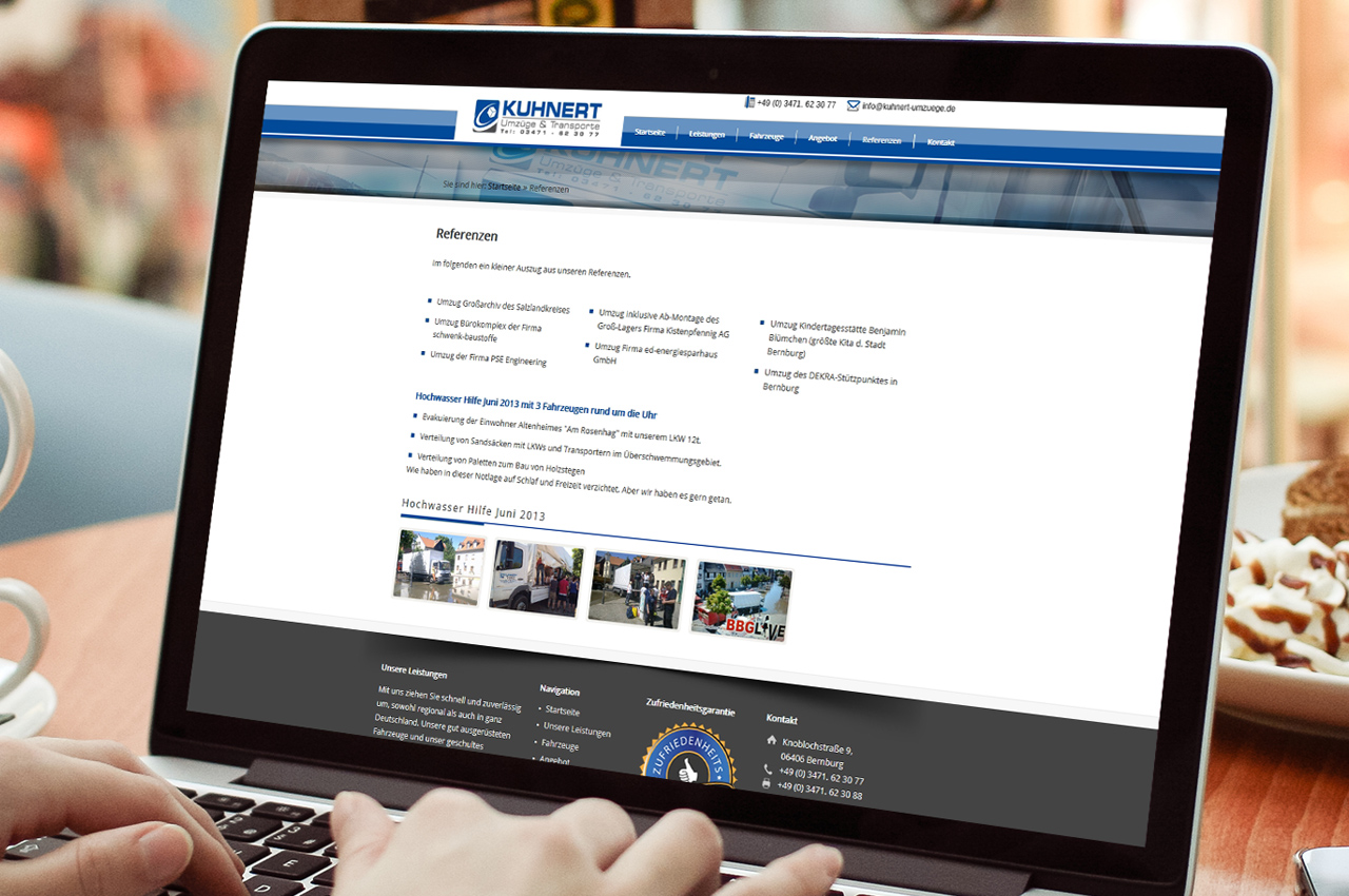 Webdesign - Kuhnert Umzüge & Transporte