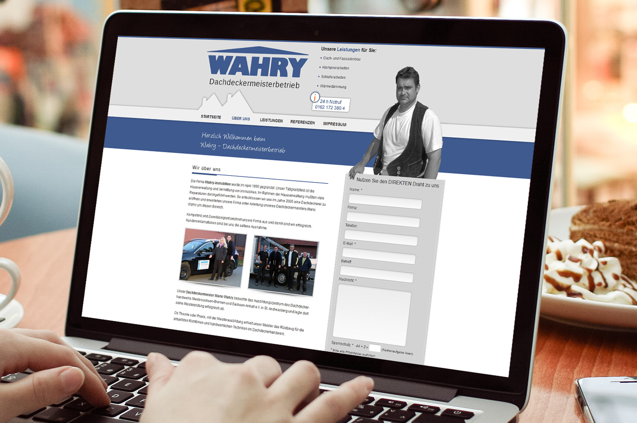 Webdesign - Wahry Dachdeckermeisterbetrieb