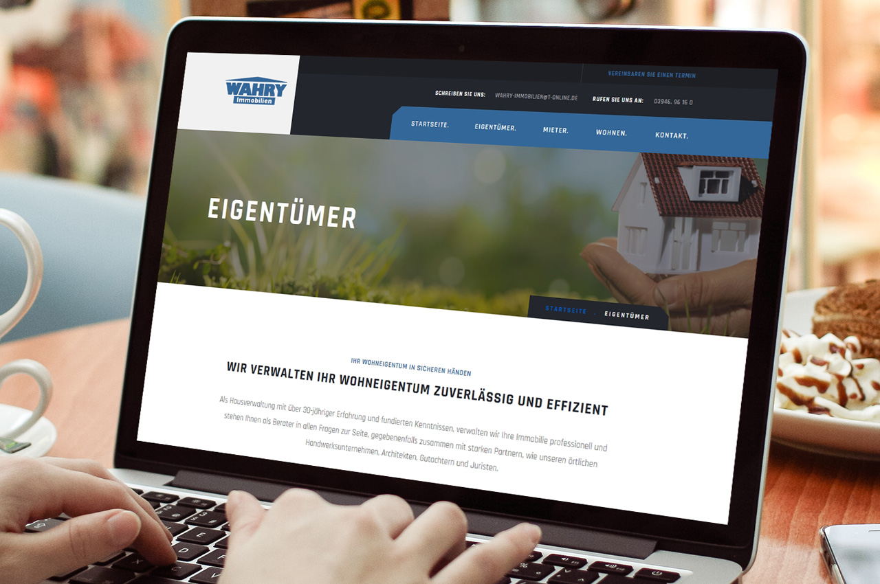 Webdesign - Wahry Immobilien Quedlinburg