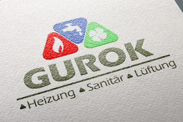 Firma Gurok :: Heizung, Sanitär, Lüftung | Logodesign